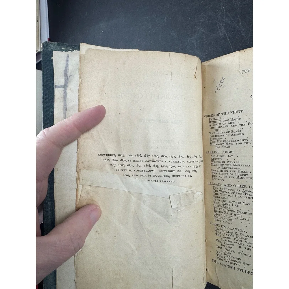 1903 Longfellow Complete Poetical Works Household Edition Illustrated‎ Houghton